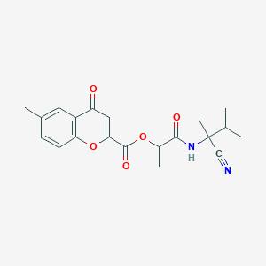 1-[(1-cyano-1,2-dimethylpropyl)carbamoyl]ethyl 6-methyl-4-oxo-4H-chromene-2-carboxylate