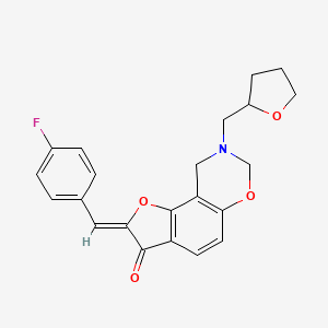 (2Z)-2-(4-fluorobenzylidene)-8-(tetrahydrofuran-2-ylmethyl)-8,9-dihydro-7H-furo[2,3-f][1,3]benzoxazin-3(2H)-one