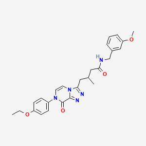 4-(7-(4-ethoxyphenyl)-8-oxo-7,8-dihydro-[1,2,4]triazolo[4,3-a]pyrazin-3-yl)-N-(3-methoxybenzyl)-3-methylbutanamide