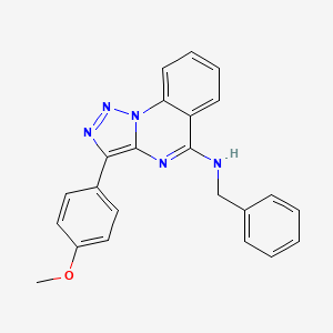 molecular formula C23H19N5O B2412767 N-benzyl-3-(4-methoxyphenyl)-[1,2,3]triazolo[1,5-a]quinazolin-5-amine CAS No. 866812-40-0