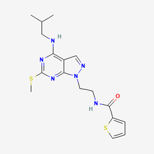 N-(2-(4-(isobutylamino)-6-(methylthio)-1H-pyrazolo[3,4-d]pyrimidin-1-yl)ethyl)thiophene-2-carboxamide