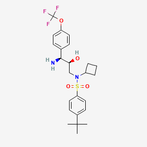 N-[(2S,3S)-3-Amino-2-hydroxy-3-[4-(trifluoromethoxy)phenyl]propyl]-4-tert-butyl-N-cyclobutylbenzenesulfonamide