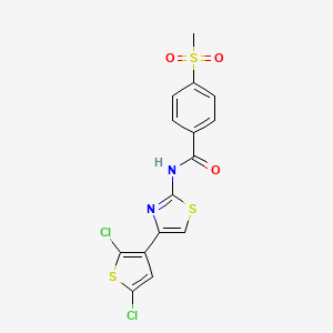 N-(4-(2,5-dichlorothiophen-3-yl)thiazol-2-yl)-4-(methylsulfonyl)benzamide