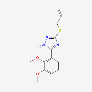 molecular formula C13H15N3O2S B2412783 5-(2,3-dimethoxyphenyl)-3-prop-2-enylsulfanyl-1H-1,2,4-triazole CAS No. 1023843-26-6