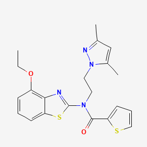 N-(2-(3,5-dimethyl-1H-pyrazol-1-yl)ethyl)-N-(4-ethoxybenzo[d]thiazol-2-yl)thiophene-2-carboxamide