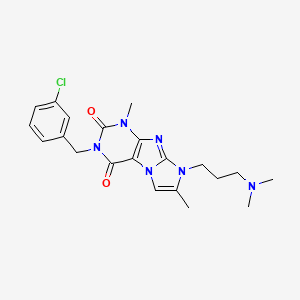 3-(3-chlorobenzyl)-8-(3-(dimethylamino)propyl)-1,7-dimethyl-1H-imidazo[2,1-f]purine-2,4(3H,8H)-dione