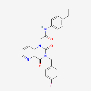 molecular formula C24H21FN4O3 B2412794 N-(4-ethylphenyl)-2-(3-(4-fluorobenzyl)-2,4-dioxo-3,4-dihydropyrido[3,2-d]pyrimidin-1(2H)-yl)acetamide CAS No. 921842-50-4