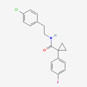 molecular formula C18H17ClFNO B2412798 N-[2-(4-chlorophenyl)ethyl]-1-(4-fluorophenyl)cyclopropane-1-carboxamide CAS No. 1091463-21-6