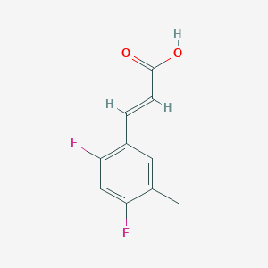 molecular formula C10H8F2O2 B2412806 2,4-二氟-5-甲基肉桂酸 CAS No. 1562311-33-4