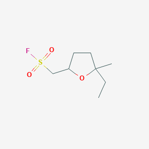 molecular formula C8H15FO3S B2412808 (5-Ethyl-5-methyloxolan-2-yl)methanesulfonyl fluoride CAS No. 2305252-50-8
