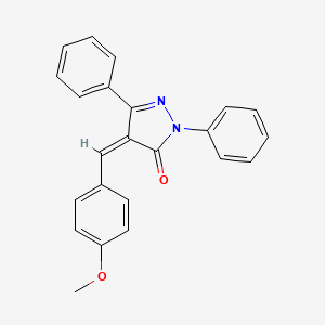 molecular formula C23H18N2O2 B2412819 (4Z)-4-[(4-methoxyphenyl)methylidene]-1,3-diphenyl-4,5-dihydro-1H-pyrazol-5-one CAS No. 39143-17-4