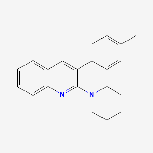 B2412821 3-(4-Methylphenyl)-2-(piperidin-1-yl)quinoline CAS No. 339102-68-0