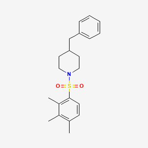 molecular formula C21H27NO2S B2412825 4-Benzyl-1-(2,3,4-trimethylbenzenesulfonyl)piperidine CAS No. 433699-47-9