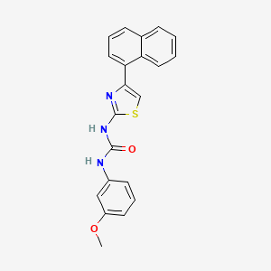molecular formula C21H17N3O2S B2412830 1-(3-Methoxyphenyl)-3-(4-(naphthalen-1-yl)thiazol-2-yl)urea CAS No. 313395-47-0