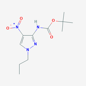 molecular formula C11H18N4O4 B2412842 t-Butyl (4-nitro-1-propyl-1H-pyrazol-3-yl)carbamate CAS No. 2023003-35-0