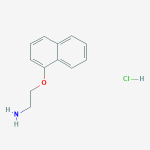 molecular formula C12H14ClNO B2412845 [2-(1-naphthyloxy)ethyl]amine hydrochloride CAS No. 118868-67-0; 50882-68-3