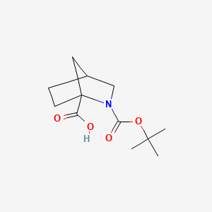molecular formula C12H19NO4 B2412846 2-[(Tert-butoxy)carbonyl]-2-azabicyclo[2.2.1]heptane-1-carboxylic acid CAS No. 1785534-07-7