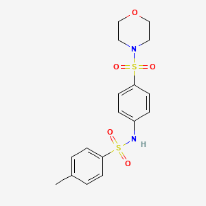 molecular formula C17H20N2O5S2 B2412847 4-甲基-N-(4-(吗啉磺酰基)苯基)苯磺酰胺 CAS No. 349617-20-5