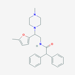 molecular formula C26H31N3O2 B241285 N-[2-(5-methylfuran-2-yl)-2-(4-methylpiperazin-1-yl)ethyl]-2,2-diphenylacetamide 