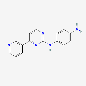 molecular formula C15H13N5 B2412856 N1-(4-(pyridin-3-yl)pyrimidin-2-yl)benzene-1,4-diamine CAS No. 150784-74-0