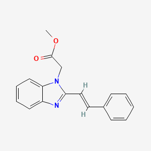 (E)-methyl 2-(2-styryl-1H-benzo[d]imidazol-1-yl)acetate