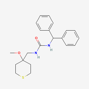 1-benzhydryl-3-((4-methoxytetrahydro-2H-thiopyran-4-yl)methyl)urea