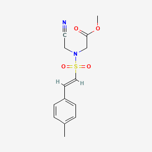 methyl 2-[cyanomethyl-[(E)-2-(4-methylphenyl)ethenyl]sulfonylamino]acetate