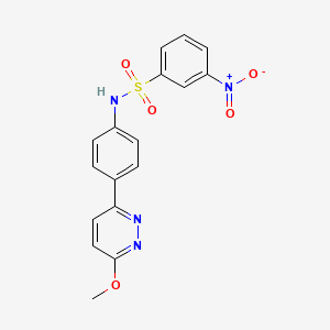 N-(4-(6-methoxypyridazin-3-yl)phenyl)-3-nitrobenzenesulfonamide
