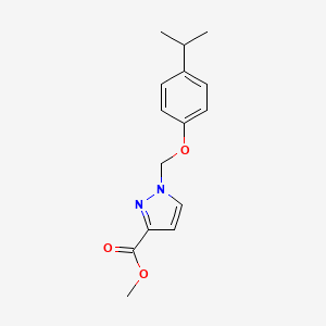 molecular formula C15H18N2O3 B2412893 Methyl 1-((4-isopropylphenoxy)methyl)-1H-pyrazole-3-carboxylate CAS No. 1001499-98-4