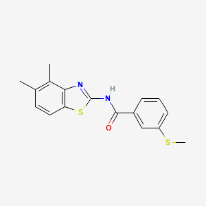 molecular formula C17H16N2OS2 B2412904 N-(4,5-dimethylbenzo[d]thiazol-2-yl)-3-(methylthio)benzamide CAS No. 896341-57-4
