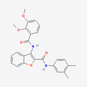 molecular formula C26H24N2O5 B2412906 3-(2,3-二甲氧基苯甲酰胺)-N-(3,4-二甲基苯基)苯并呋喃-2-甲酰胺 CAS No. 888457-22-5
