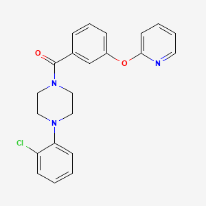 molecular formula C22H20ClN3O2 B2412908 1-(2-氯苯基)-4-[3-(吡啶-2-基氧基)苯甲酰基]哌嗪 CAS No. 1706014-01-8