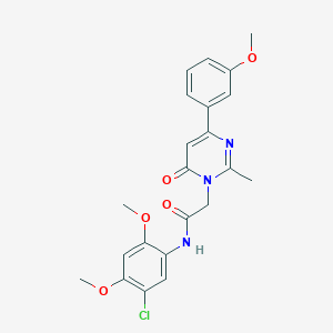 molecular formula C22H22ClN3O5 B2412914 N-(5-chloro-2,4-dimethoxyphenyl)-2-(4-(3-methoxyphenyl)-2-methyl-6-oxopyrimidin-1(6H)-yl)acetamide CAS No. 1251678-66-6