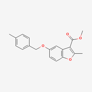 molecular formula C19H18O4 B2412916 Methyl 2-methyl-5-[(4-methylphenyl)methoxy]-1-benzofuran-3-carboxylate CAS No. 314745-48-7