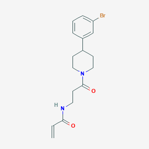 molecular formula C17H21BrN2O2 B2412927 N-[3-[4-(3-Bromophenyl)piperidin-1-yl]-3-oxopropyl]prop-2-enamide CAS No. 2197891-45-3