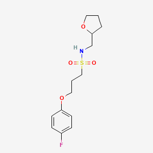 3-(4-fluorophenoxy)-N-((tetrahydrofuran-2-yl)methyl)propane-1-sulfonamide