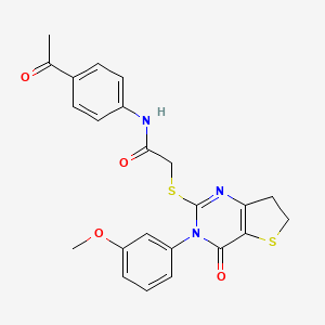 N-(4-acetylphenyl)-2-((3-(3-methoxyphenyl)-4-oxo-3,4,6,7-tetrahydrothieno[3,2-d]pyrimidin-2-yl)thio)acetamide