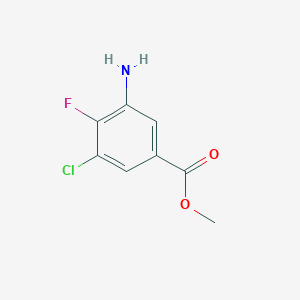 molecular formula C8H7ClFNO2 B2412969 Methyl 3-amino-5-chloro-4-fluorobenzoate CAS No. 1554796-63-2