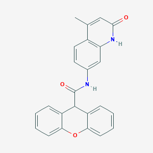 molecular formula C24H18N2O3 B2412993 N-(4-methyl-2-oxo-1,2-dihydroquinolin-7-yl)-9H-xanthene-9-carboxamide CAS No. 1251685-74-1