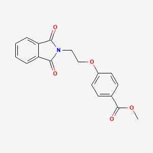 molecular formula C18H15NO5 B2413006 4-(2-(1,3-二氧代异吲哚啉-2-基)乙氧基)苯甲酸甲酯 CAS No. 113459-58-8