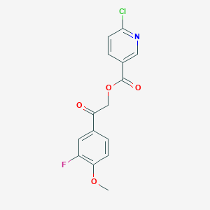 [2-(3-Fluoro-4-methoxyphenyl)-2-oxoethyl] 6-chloropyridine-3-carboxylate