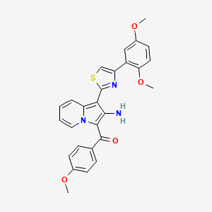 (2-Amino-1-(4-(2,5-dimethoxyphenyl)thiazol-2-yl)indolizin-3-yl)(4-methoxyphenyl)methanone