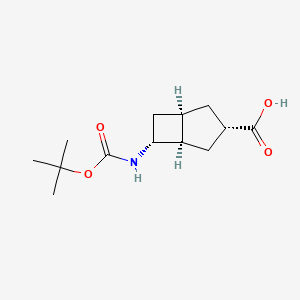 B2413094 (1R,3S,5R,6R)-6-[(2-Methylpropan-2-yl)oxycarbonylamino]bicyclo[3.2.0]heptane-3-carboxylic acid CAS No. 2219375-01-4