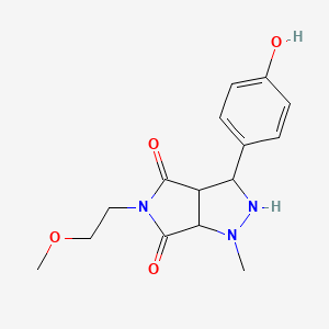 3-(4-hydroxyphenyl)-5-(2-methoxyethyl)-1-methyltetrahydropyrrolo[3,4-c]pyrazole-4,6(2H,5H)-dione