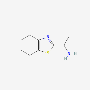molecular formula C9H14N2S B2413147 1-(4,5,6,7-Tetrahydro-1,3-benzothiazol-2-yl)ethanamine CAS No. 642929-73-5