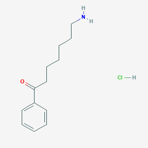 molecular formula C13H20ClNO B2413205 7-amino-1-phenylheptan-1-onehydrochloride CAS No. 2248386-31-2