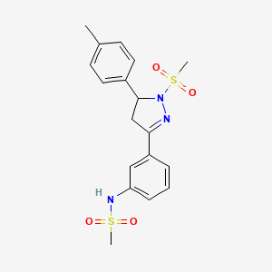 N-(3-(1-(methylsulfonyl)-5-(p-tolyl)-4,5-dihydro-1H-pyrazol-3-yl)phenyl)methanesulfonamide