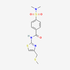 4-(N,N-dimethylsulfamoyl)-N-(4-((methylthio)methyl)thiazol-2-yl)benzamide