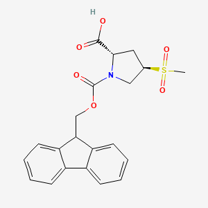 (2S,4R)-1-(((9H-Fluoren-9-yl)methoxy)carbonyl)-4-(methylsulfonyl)pyrrolidine-2-carboxylic acid