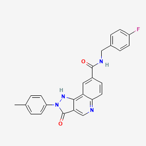 molecular formula C25H19FN4O2 B2413264 N-(4-fluorobenzyl)-3-oxo-2-(p-tolyl)-3,5-dihydro-2H-pyrazolo[4,3-c]quinoline-8-carboxamide CAS No. 1251702-98-3